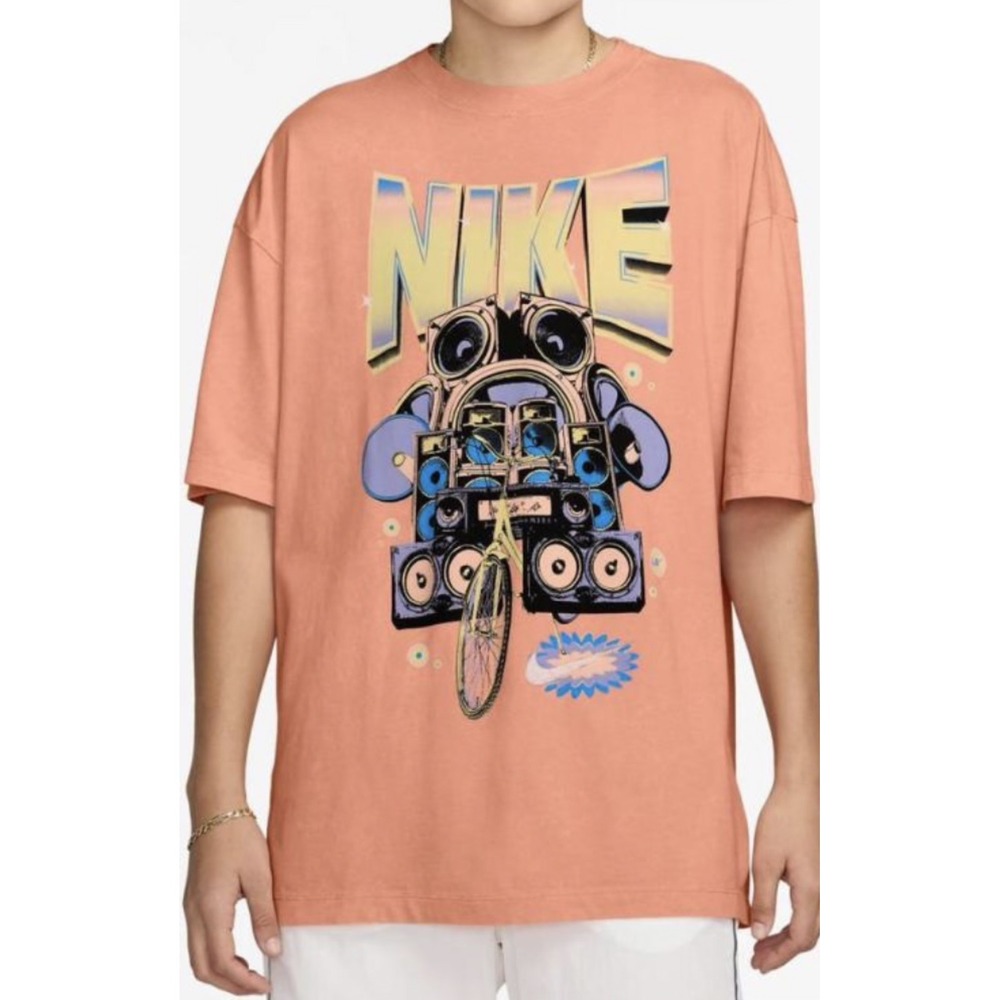 Nike Sportswear Women's Oversized  Shirt Women XS Salmon Short-Sleeve HF9691-NWT